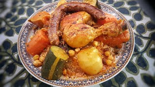 🥘COUSCOUS Poulet Facile Simple Traditionnel [upl. by Savell640]