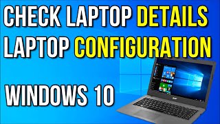 How to check laptop details or laptop configuration windows 10 [upl. by Plato]