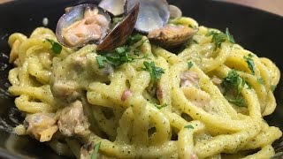 PASTA VONGOLE E CREMA DI ZUCCHINE  IN CUCINA COL BANANA [upl. by Ahsiuqel102]