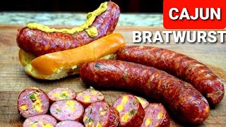 Bratwurst Recipe  Jalapeno Cheddar Cajun Brats [upl. by Seigler]