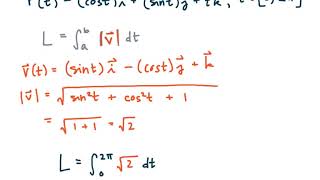 MAT 273  Calc3  133a Arc Length In Space Find the arc length parameter amp parametrize position [upl. by Signe]