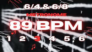 89 BPM  64 amp 68 Metronome [upl. by Enitsuga622]