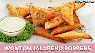 Wonton Jalapeno Poppers [upl. by Enitselec]