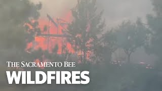 See Mill Fire Burn Close To Homes In Northern California [upl. by Freytag]