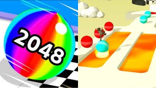 Ball Run 2048 vs Stack Rider  All Levels Androidios Gameplay Mobile P7 [upl. by Doowyah762]