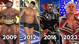 Evolution of Cody Rhodes Entrance 20092024  WWE Games [upl. by Ariaek]