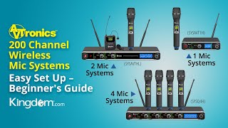 AVTronics 200 Channel Wireless Mic Systems Easy Set Up  Beginners Guide SYSQ4H SYSQ3H1L SYSQ2H2L [upl. by Arrej]