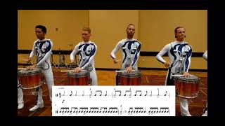 Bluecoats 2016 Snare Break Transcription [upl. by Ap409]