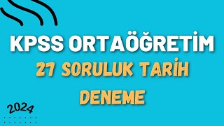 2 KPSS Ortaöğretim Tarih Deneme Sınavı  KPSS Ortaöğretim 2024 kpss kpssortaöğretim [upl. by Fini]