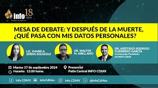 EnVivo 📽 Mesa de Debate Y después de la muerte ¿Qué pasa con mis Datos Personales [upl. by Yenalem]