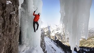 Dani Arnold Ice Climbing  Crack Baby [upl. by Aniat733]