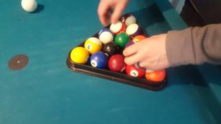 How to properly place balls in a rack for the pool table pooltable diy reels [upl. by Carole903]