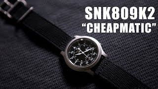 SEIKO 5 SNK809K2 BLACK CANVAS  SPEC amp UNBOXING [upl. by Nosna]