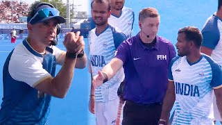 Amit Rohidas given Red Card Indian Coach gets angry in India vs Great Britain Olympics 2024 [upl. by Marylynne841]