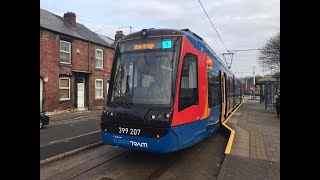 Sheffield Tram Train  Halfway PampR to Malin Bridge Full Route [upl. by Ynes]