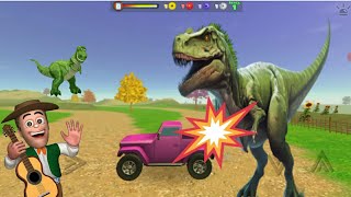 Juego Del Dinosaurio Y El Tractor De La Granja quotEscapando Del Dinosaurio Y Del Pollitoquot  Parte 24 [upl. by Asaret992]