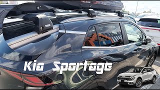 Roof rack bar with flush railing Thule Edge Wingbar Kia Sportage [upl. by Adkins880]