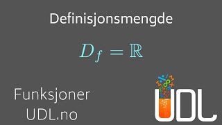 Funksjoner  Definisjonsmengde til en funksjon [upl. by Ralston]