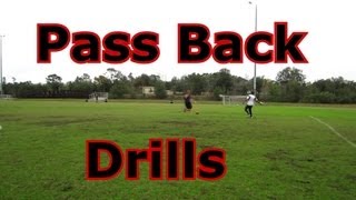 Goalkeeper training Pass back drills [upl. by Narba]