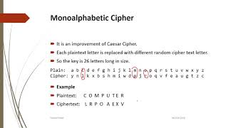 INS Unit1 Monoalphabetic Cipher [upl. by Idyak]