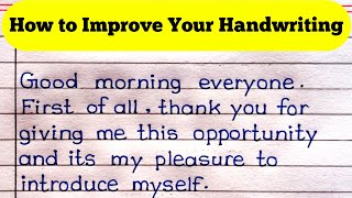 How To Improve Handwriting  Handwriting Kaise Sudhare  Handwriting Improvement Tips [upl. by Ainaj]