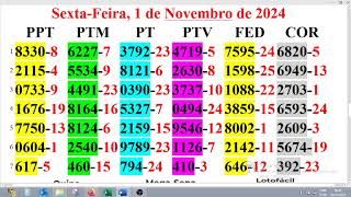 RESULTADOS LOTERIA FEDERAL E PARATODOS 01112024 [upl. by Brasca]