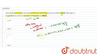 Calculate work done during isothermal reversible process when 5 mol ideal gas is expanded so [upl. by Burger]