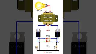 How to make 12V DC to 220V AC  12V to 220V inverter 12vto220v inverter [upl. by Romulus812]