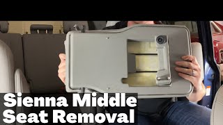 2011  2020 Toyota Sienna Middle Child Seat  How to Remove amp Install Second Row Center Jump Seat [upl. by Melody778]