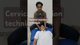 Cervical traction हथो से केस देते हैं chiropractor shorts [upl. by Alue571]