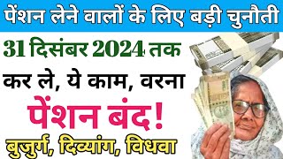 Pension news 31 December 2024 इस साल के अंत तक जरूर कर लें ये काम वरना पेंशन बंद up pension [upl. by Eiroc]