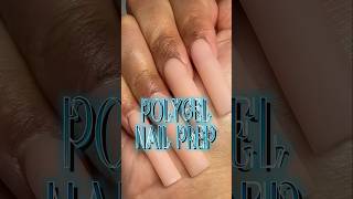 how to prep your nails for polygel application💅🏽 nails polygel nailtutorial diynails gelnails [upl. by Ferneau13]