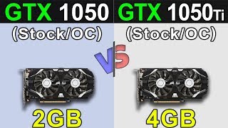 GTX 1050 Vs GTX 1050 Ti  Stock and Overclock  New Games Benchmarks [upl. by Baumbaugh]