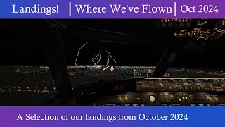 XPlane 12  Landing Compilations  October 2024 xplane12 [upl. by Aihceyt967]