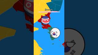 Korean war historymap countryballs korea war southkorea new viralshort northkorea [upl. by Quincey]