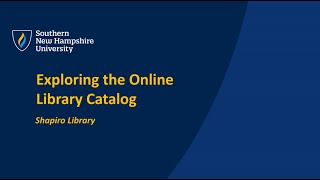 Exploring the Online Library Catalog [upl. by Nohtahoj646]