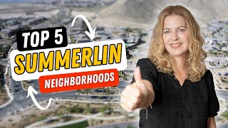 Top 5 BEST Summerlin Neighborhoods in 2024 [upl. by Aerdnahc]