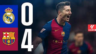 REAL MADRID 0 vs 4 FC BARCELONA  EL CLÁSICO  LALIGA 202425 MD11 [upl. by Siusan]