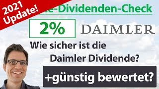 Daimler Aktienanalyse 2021 Wie sicher ist die Dividende günstig bewertet [upl. by Nesrac]