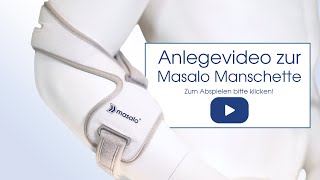 masaloeu  Anlegevideo Masalo Manschette MED gegen Tennisarm Golferarm amp Mausarm Epicondylitis [upl. by Destinee]