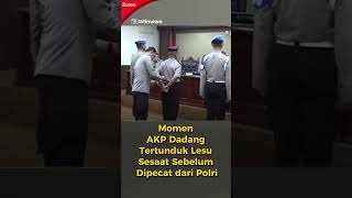 Momen AKP Dadang Tertunduk Lesu Sesaat Sebelum Dipecat dari Polri sidangetik [upl. by Ketchum861]