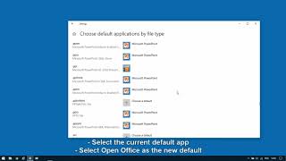 How to set Open Office as the default app for Word PowerPoint and Spreadsheet files [upl. by Buna431]
