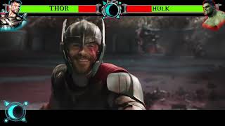 Thor vs hulk Pelea completa 🔥 Con barras de vida en español 🔥  hulk vs thor withhealthbars [upl. by Trip]