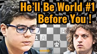 12 yo Chess Genius Crushes Hans Niemann w Savage CHECKMATE [upl. by Hakym796]