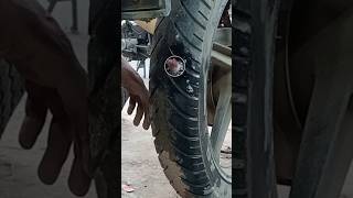 Tubeless tyre puncture repairviralshort shortsvideo tubeless tyre tires car bike [upl. by Htebsil]