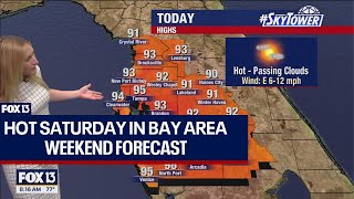 Tampa weather Hot Saturday across Bay Area [upl. by Nayt]