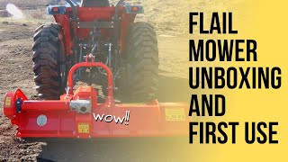 Flail Mower Unboxing Setup and First Use  Del Morino Funny Top 158 [upl. by Aelrac203]