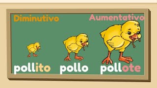 Aumentativo y diminutivo  Segundo de Primaria [upl. by Eimme460]