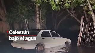 DESASTRE EN CELESTÚN  Son miles los afectados por las inundaciones del huracán quotMiltonquot [upl. by Erdnaid]