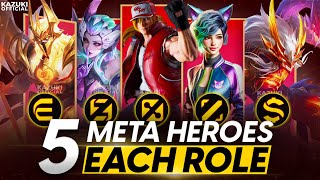 TOP 5 META HEROES FROM EVERY ROLE TO BAN OR PICK IN SEASON 32 [upl. by Ynnavoj957]